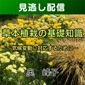 【総合技術講座・見逃し配信】③-2草本植栽の基礎知識-東京都内の公園に学ぶ